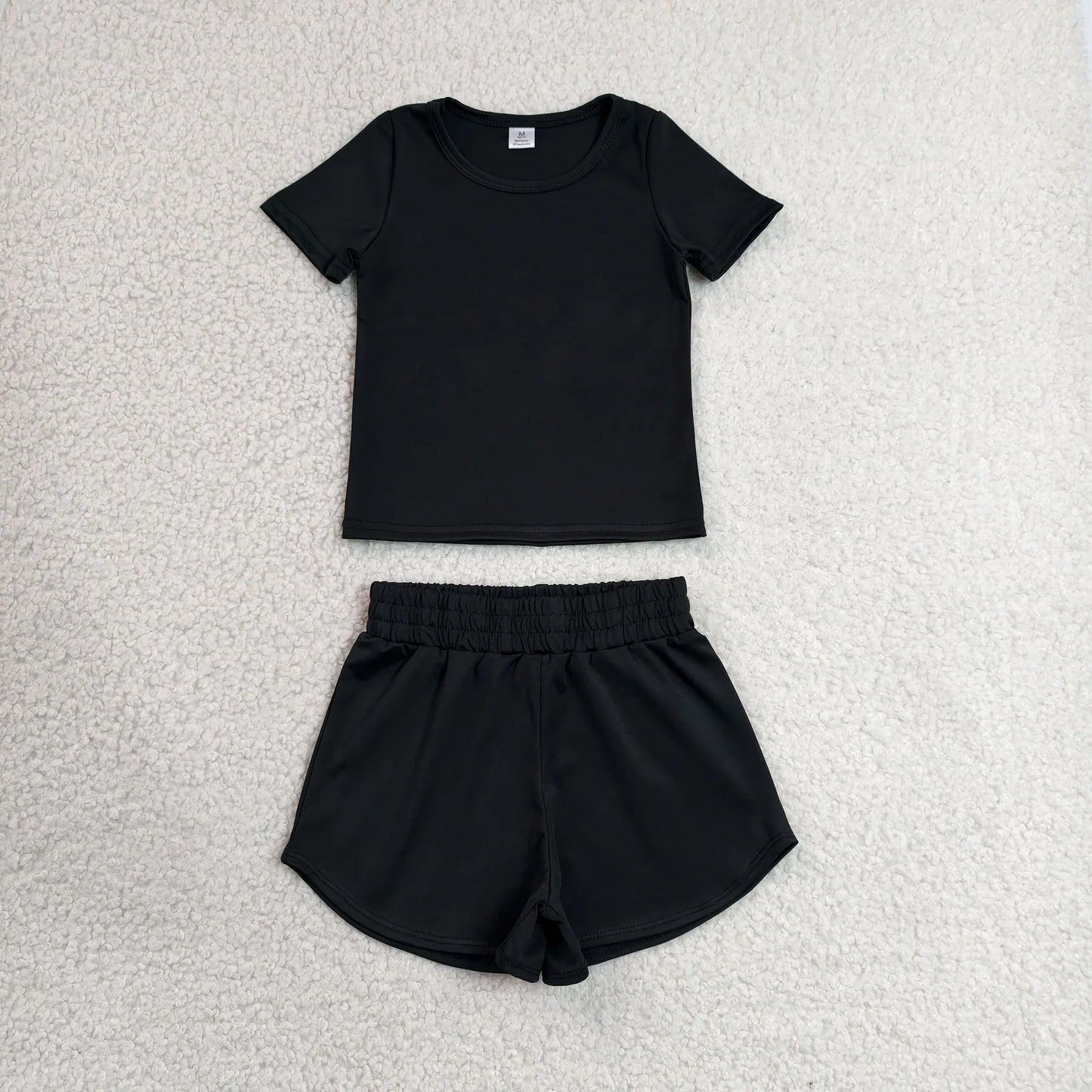 Sibling Baby Girls Colorful Short Sleeve Shirt Top Sport Short Yoga Active Clothes Sets