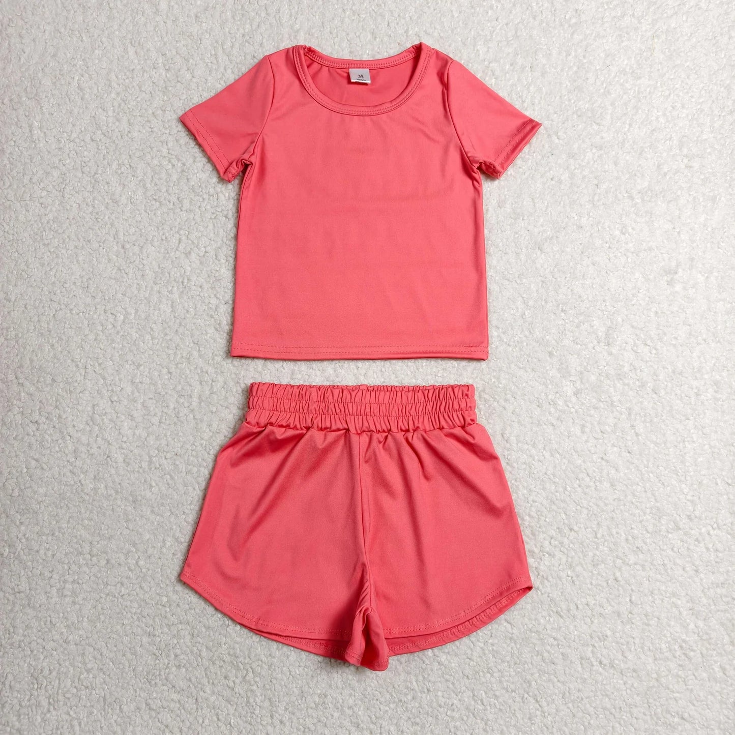 Sibling Baby Girls Colorful Short Sleeve Shirt Top Sport Short Yoga Active Clothes Sets
