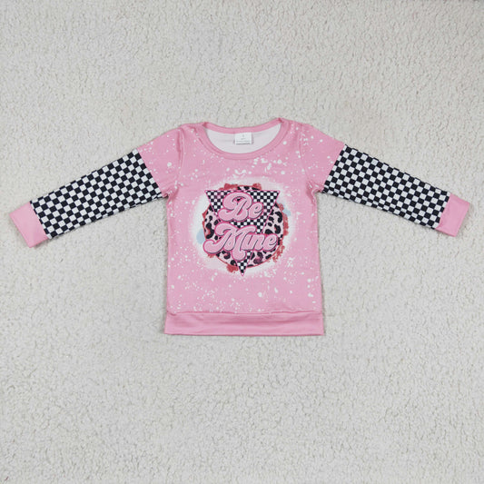 Girls pink be mine print top   GT0086