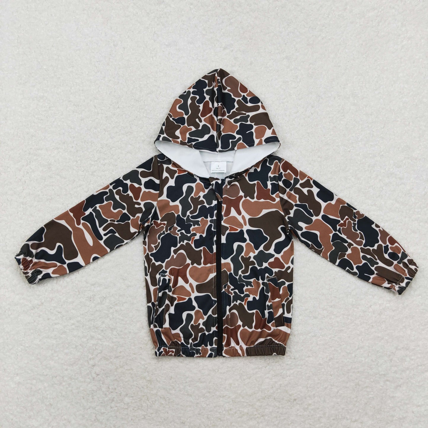 Sibling Baby Boys Girls Long Sleeves Southern Hunting Camo Zip Pockets Hoodie Jackets Top