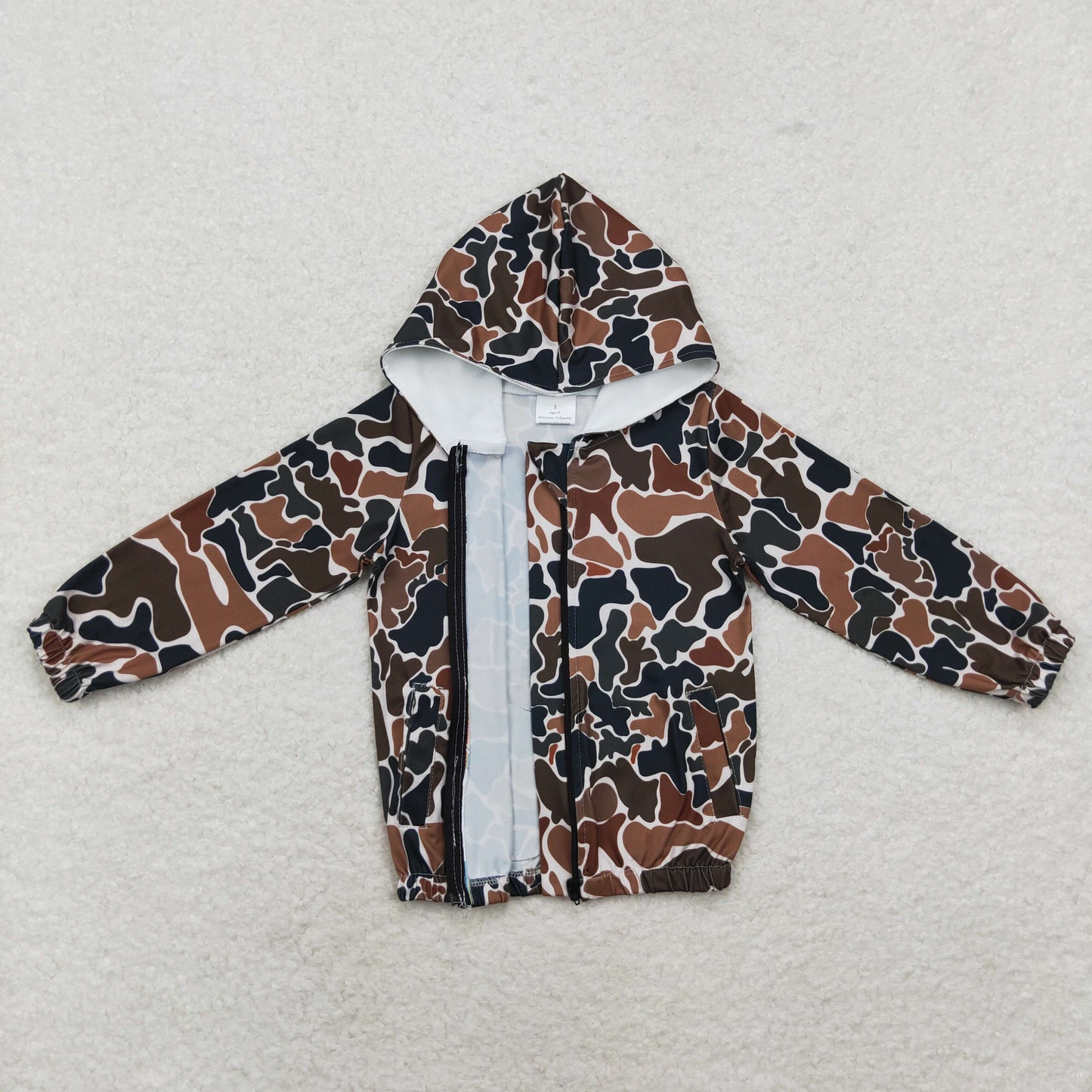 Sibling Baby Boys Girls Long Sleeves Southern Hunting Camo Zip Pockets Hoodie Jackets Top