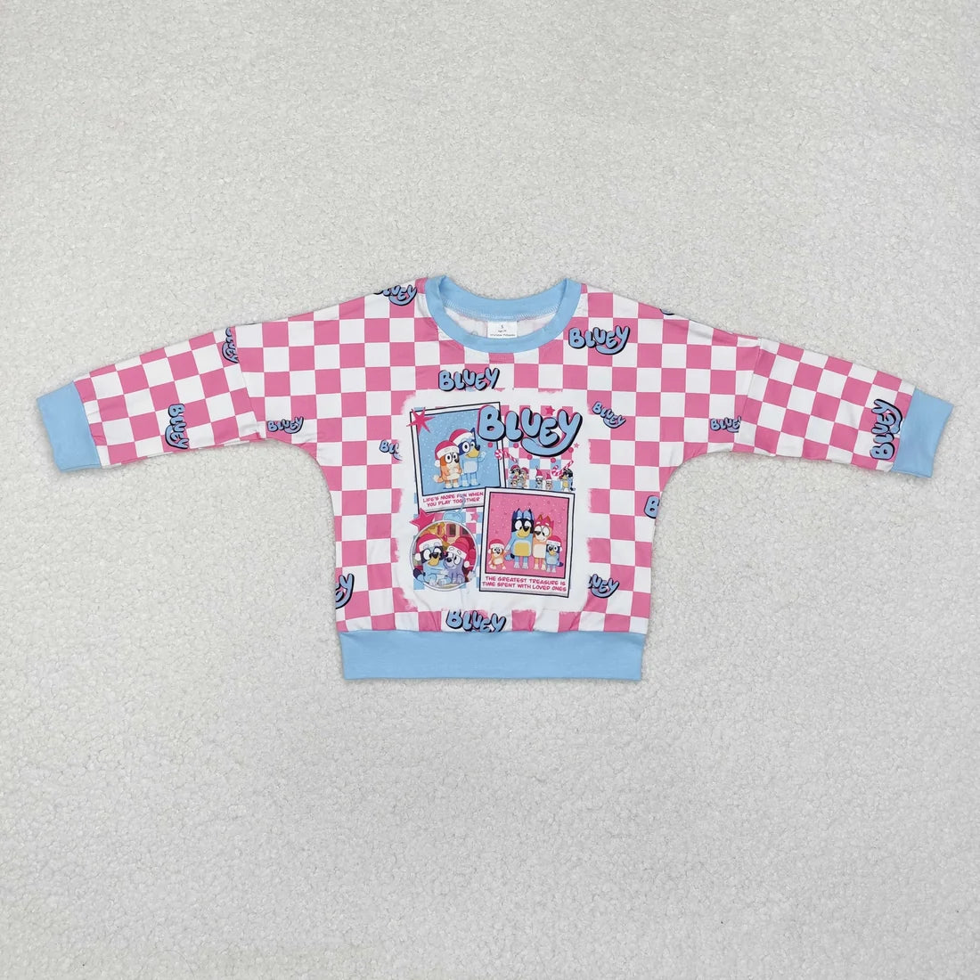 Sibling Baby Girls Christmas Green Face Top with Pink Velvet Bell Bottom Pants Outfit