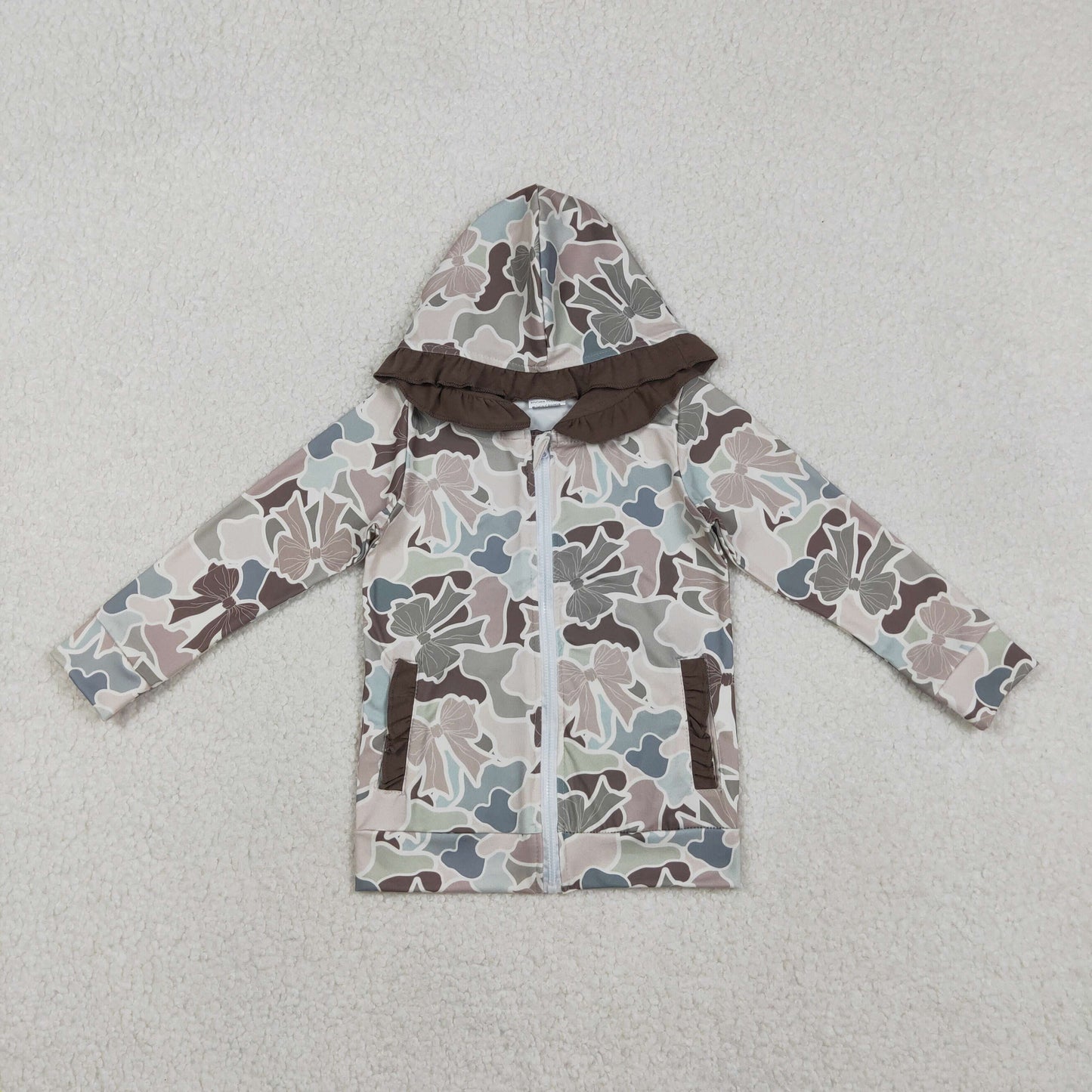 Sibling Baby Boys Girls Long Sleeves Southern Hunting Camo Zip Pockets Hoodie Jackets Top
