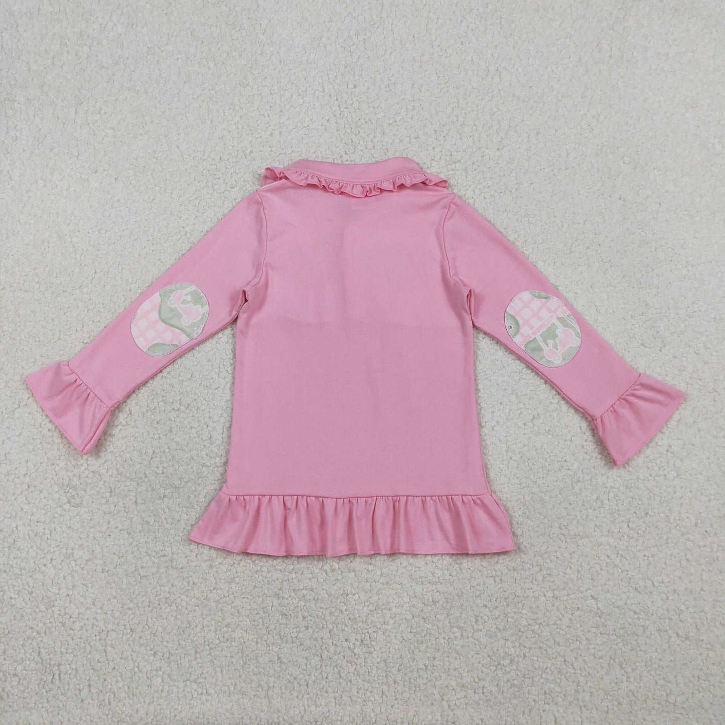 Sibling Baby Boys Girls Long Sleeve Golf Checked Button Pullovers Top