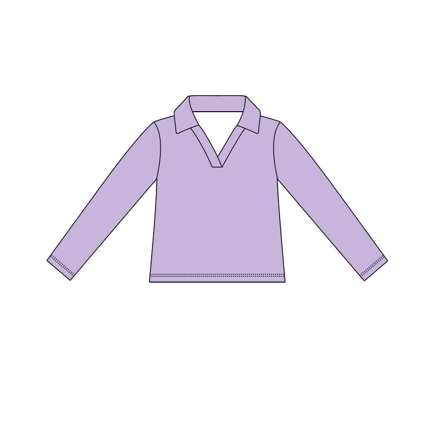 4.15  Kids Girls Violet Active Long Sleeve Pullover Top Preorder