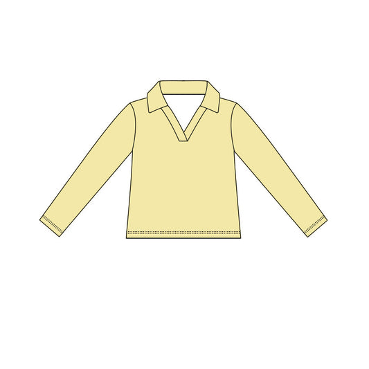 4.15  Kids Girls Yellow Active Long Sleeve Pullover Top Preorder