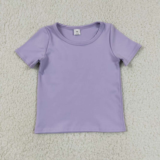 Kids Girls Violet Active Short Sleeve Top
