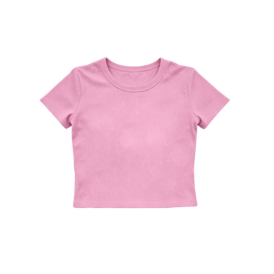 4.15  Kids Girls Pink Active Short Sleeve Top Preorder