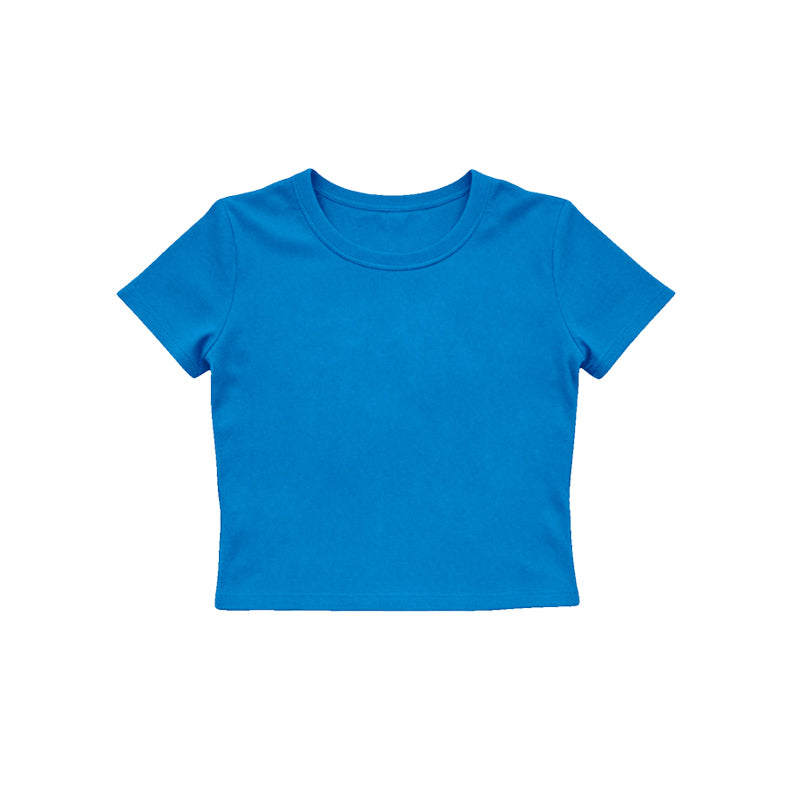 4.15  Kids Girls Hot Blue Active Short Sleeve Top Preorder