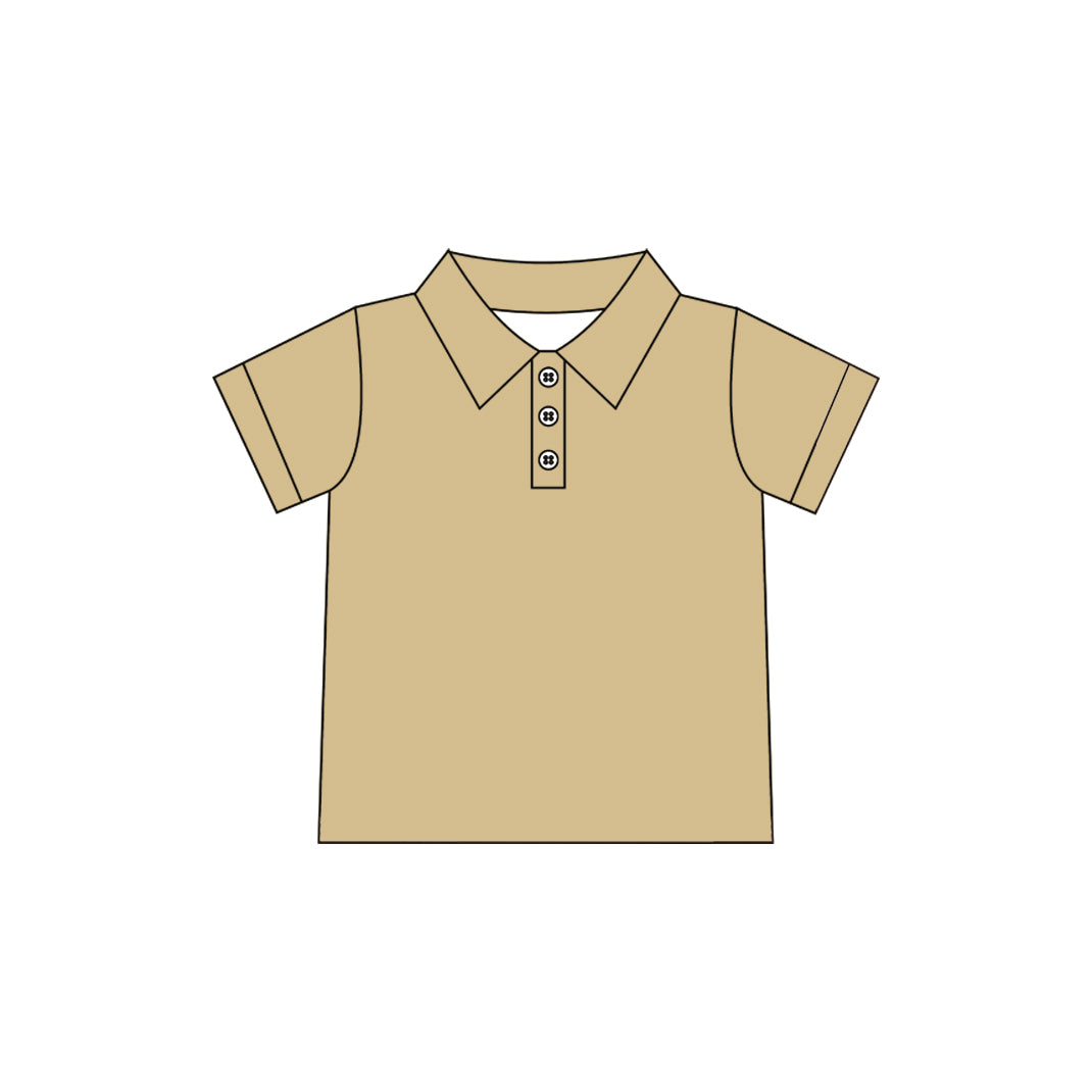 6.29 Preorder GT1726 Kids Girls   khaki Active Polo Shirt Top