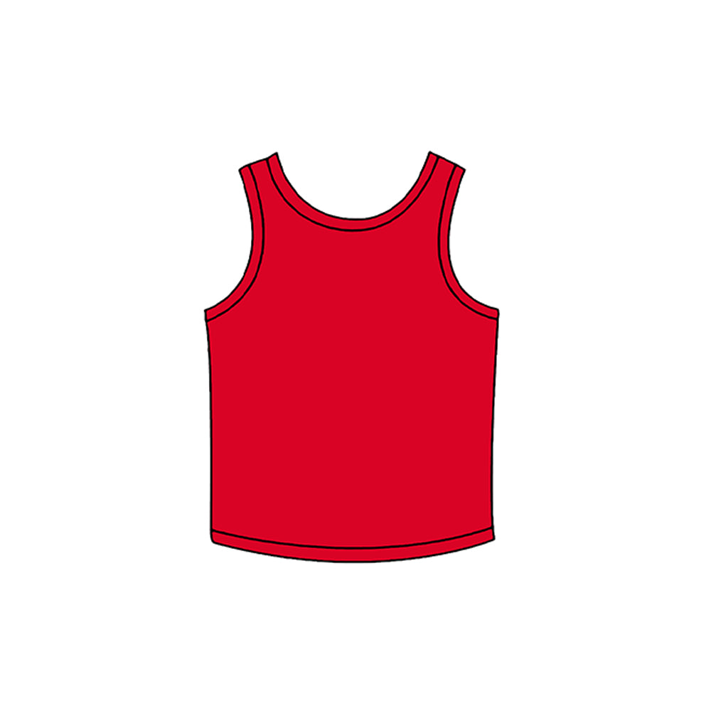 7.2 Preorder Girls Red White Sleeveless Active Tank Top