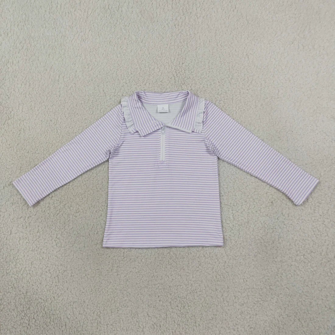 Sibling Baby Girls Boys Striped Long Sleeve Zipper Pullover Top