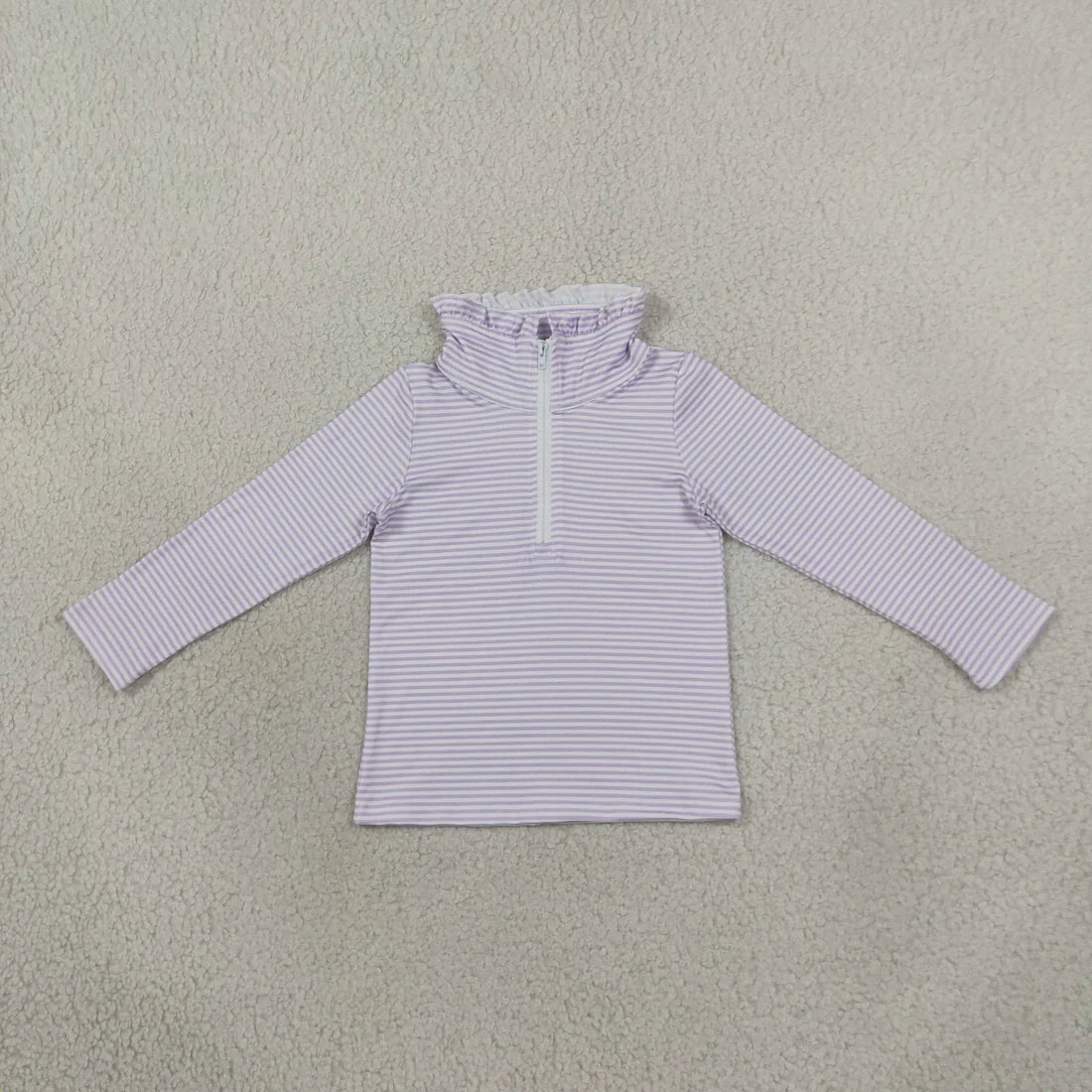 Sibling Baby Girls Boys Striped Long Sleeve Zipper Pullover Top