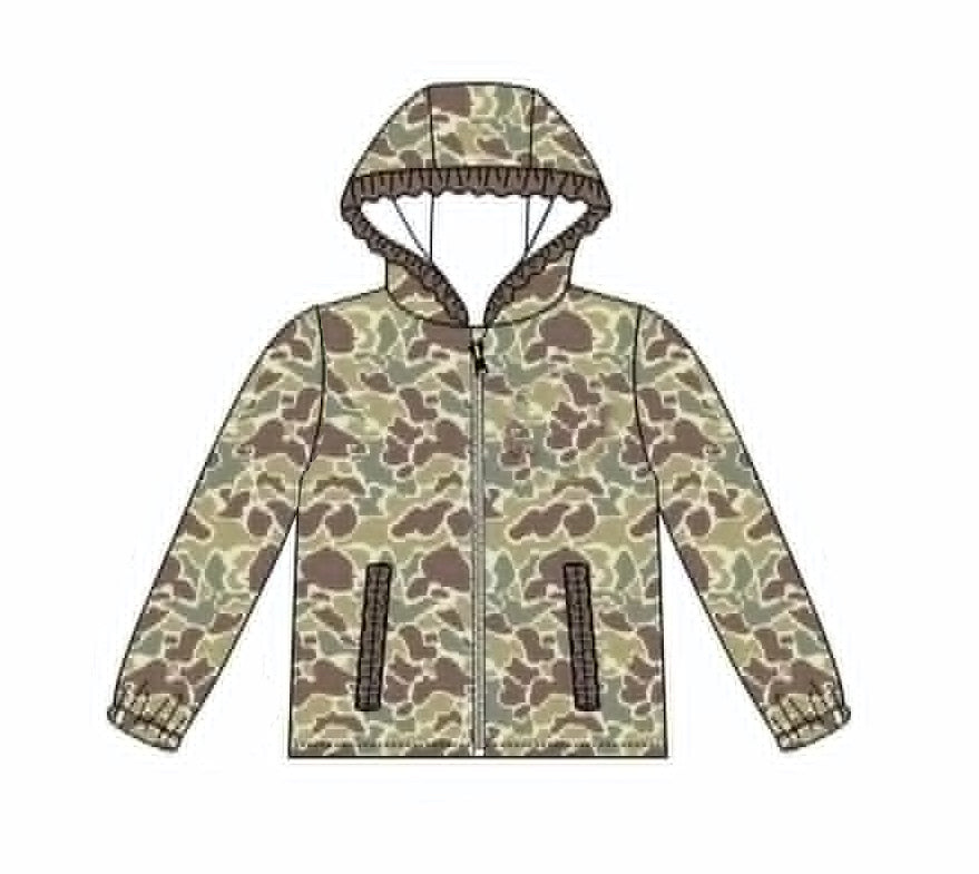 7.11 Preorder Kids Girls Green Hoodie Jack With Ruffle