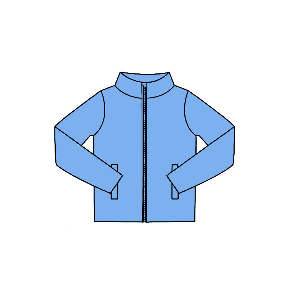 7.29  Preorder  Kids Blue Long Sleeve Zipprt Active Pullover Top