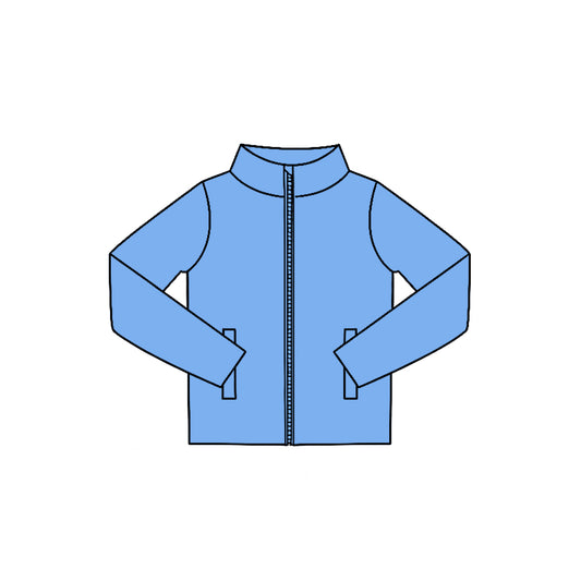 7.29  Preorder  Kids Blue Long Sleeve Zipprt Active Pullover Top