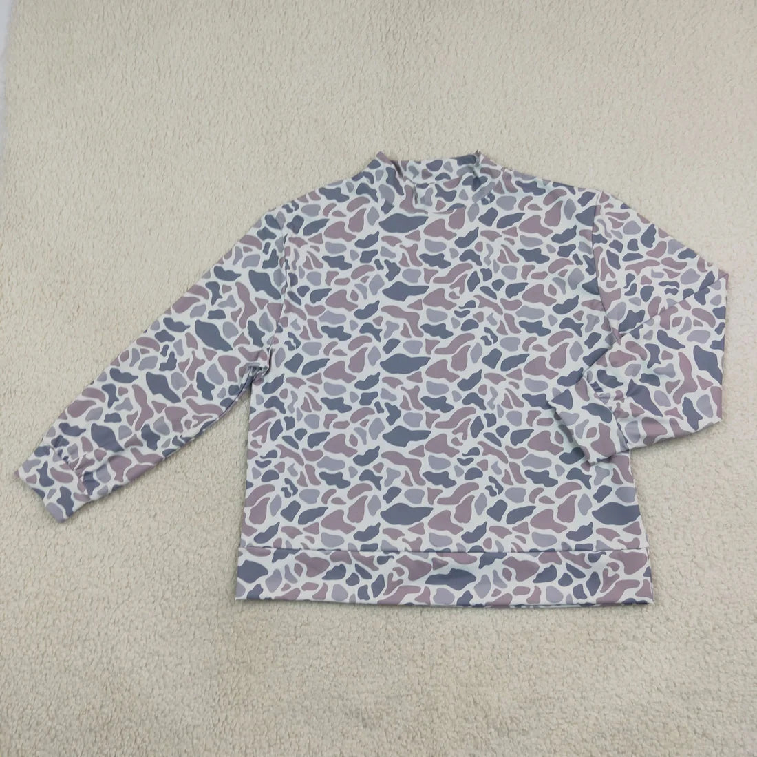 Mama and Me Long Sleeve Grey Camo Choker Top and Romper