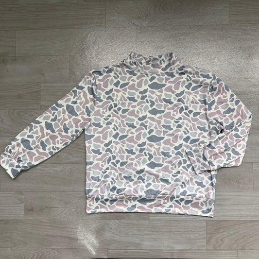 8.1 GT1816 Preorder Adult Grey Camo Print Woman Yoga Long Sleeve Tee Shirts Top