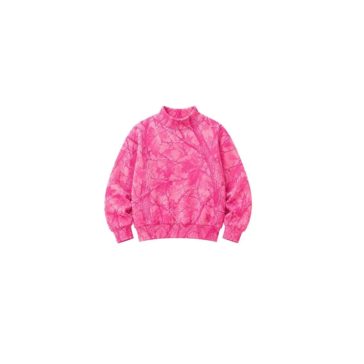 8.6 GT1823 Preorder Pink Branch Print Girls Long Sleeve Tee Shirts Top