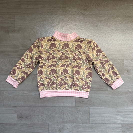 8.13 GT1841 Preorder Brown Green Camo Print Girls Tee Shirts Top