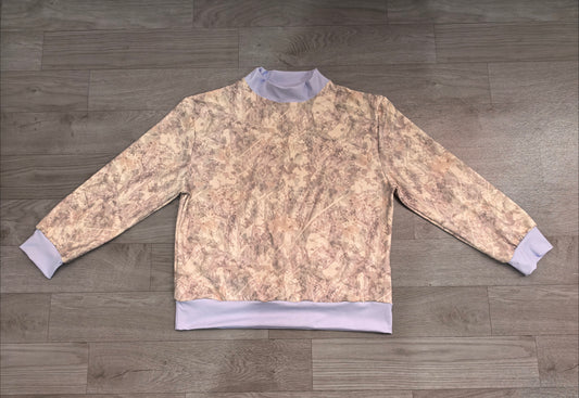 8.12  Preorder Adult Leaf Camo Active Sweatshirt Light Blue Trim