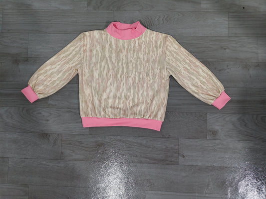 8.27 Preorder Kids Girls Camo Pink Crewneck  Sweatshirt Top（副本）