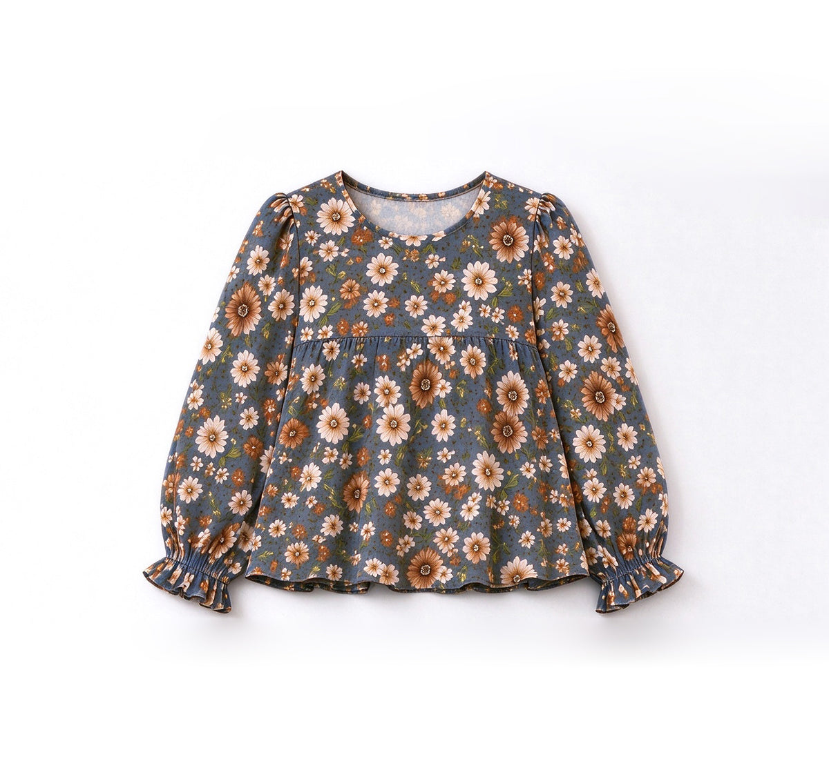 10.5 GT1945 Preorder Flowers Print Girls Tee Shirts Top