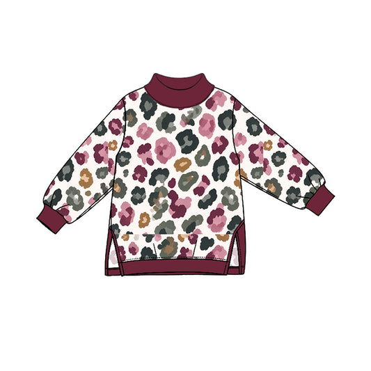 10.10 GT1954 Preorder Kids Girls Colorful Leopard Long Sleeve  Top