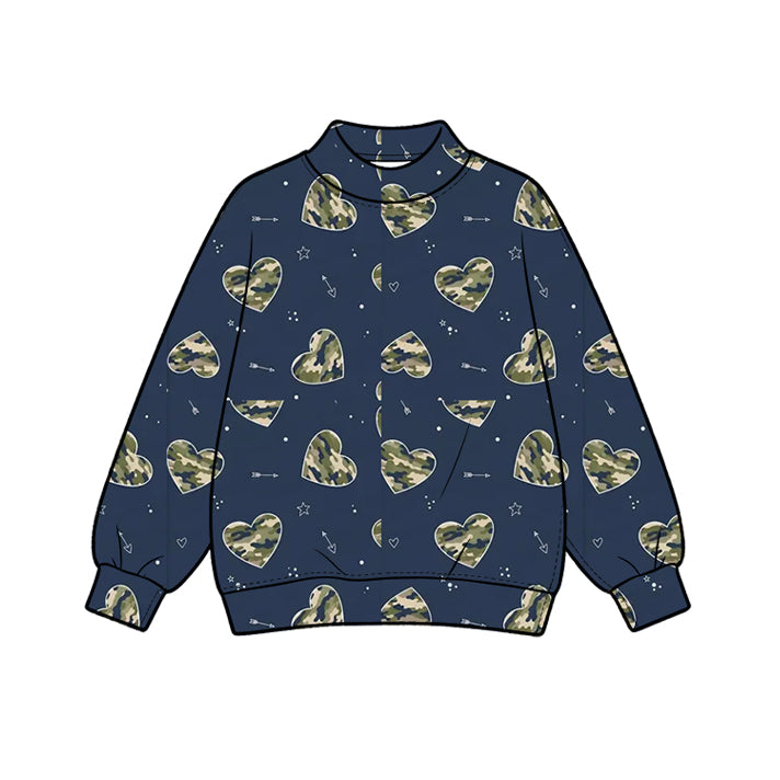 10.17 GT1977 Preorder Kids  Boys Camo Heart Long Sleeve Top