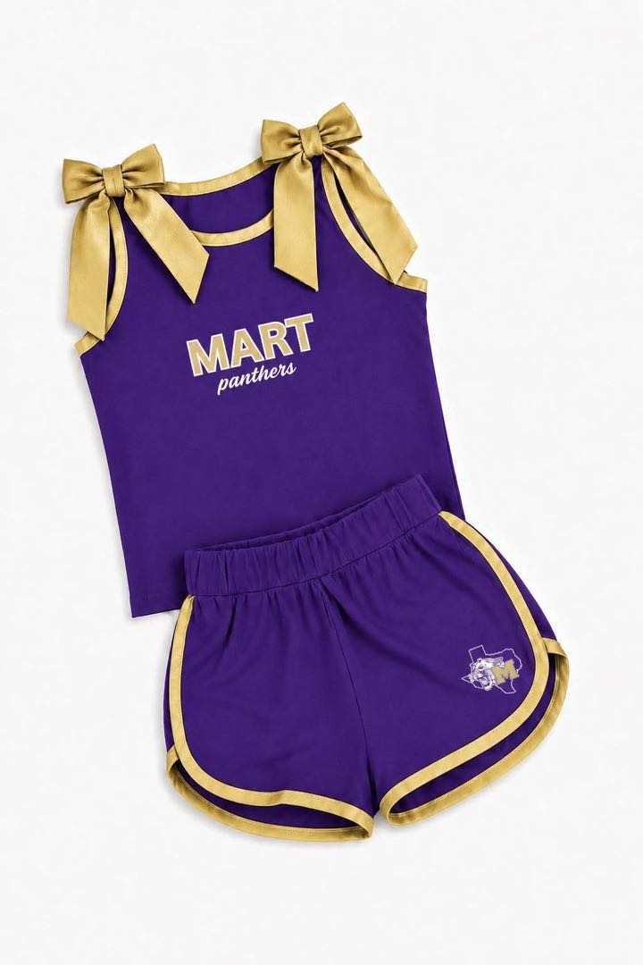 (Custom Design Preorder MOQ 5) Teams Holland Hornets Gold Bows Vest Top Shorts Girls Summer Yoga Clothes Set