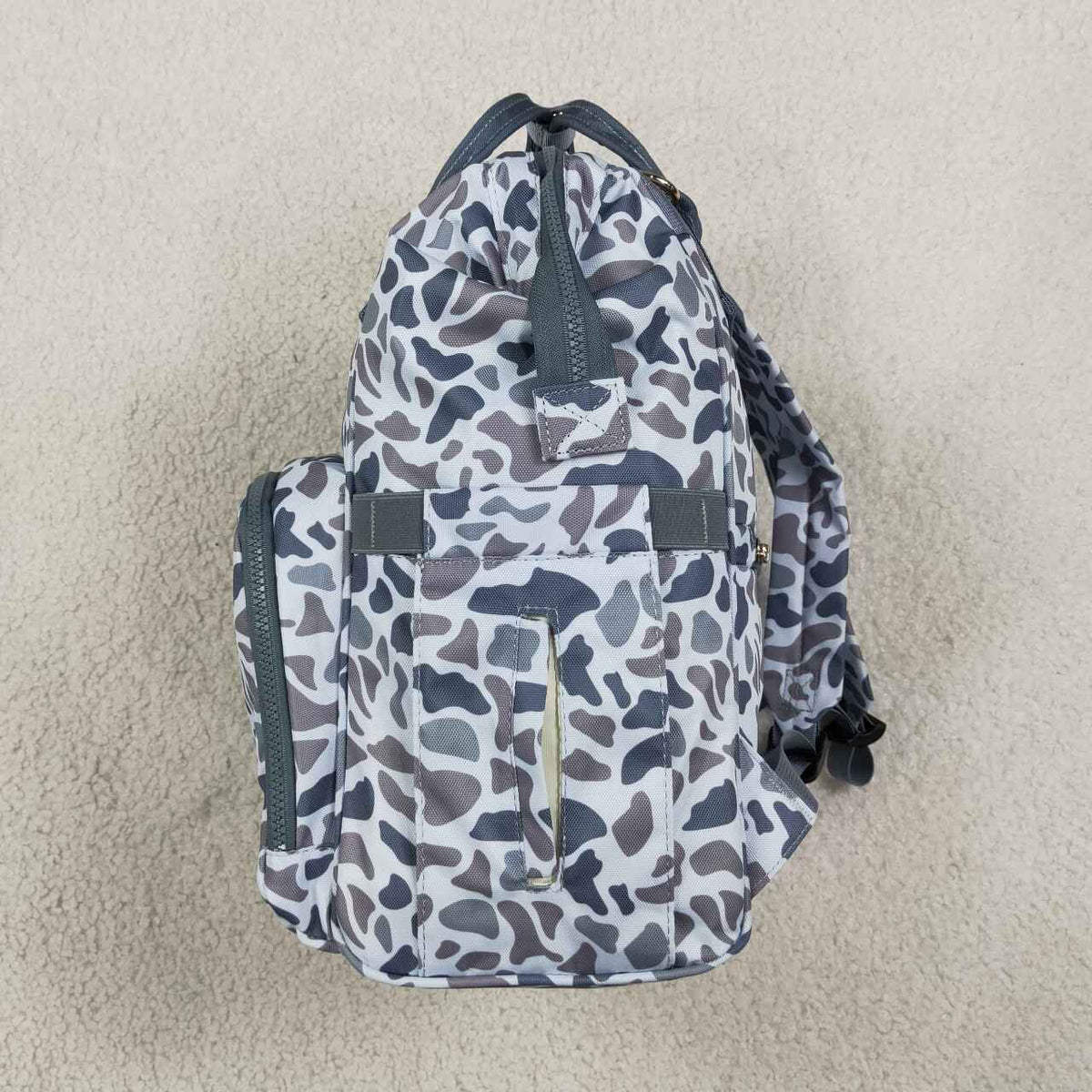BA0406 Grey Camo Hunting Print Adult Baby Diaper Bags