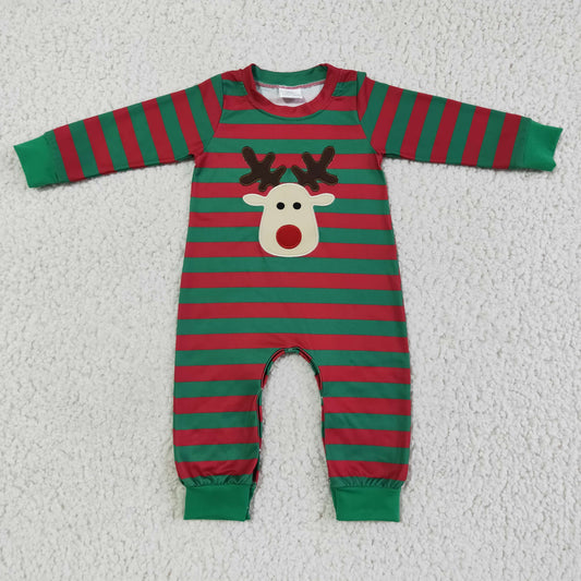 Boys Christmas embroidery romper    LR0028