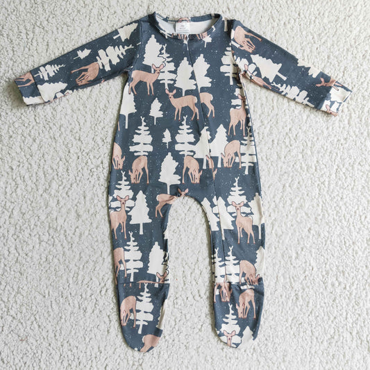 Girls winter FOOTED romper    LR0222
