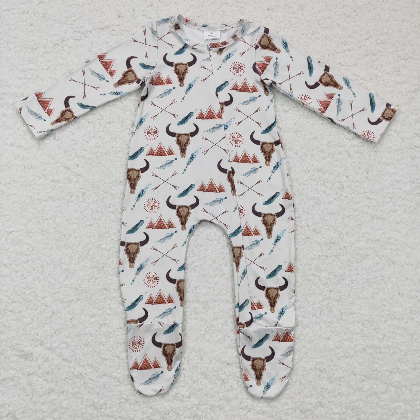 Girls winter FOOTED romper    LR0223