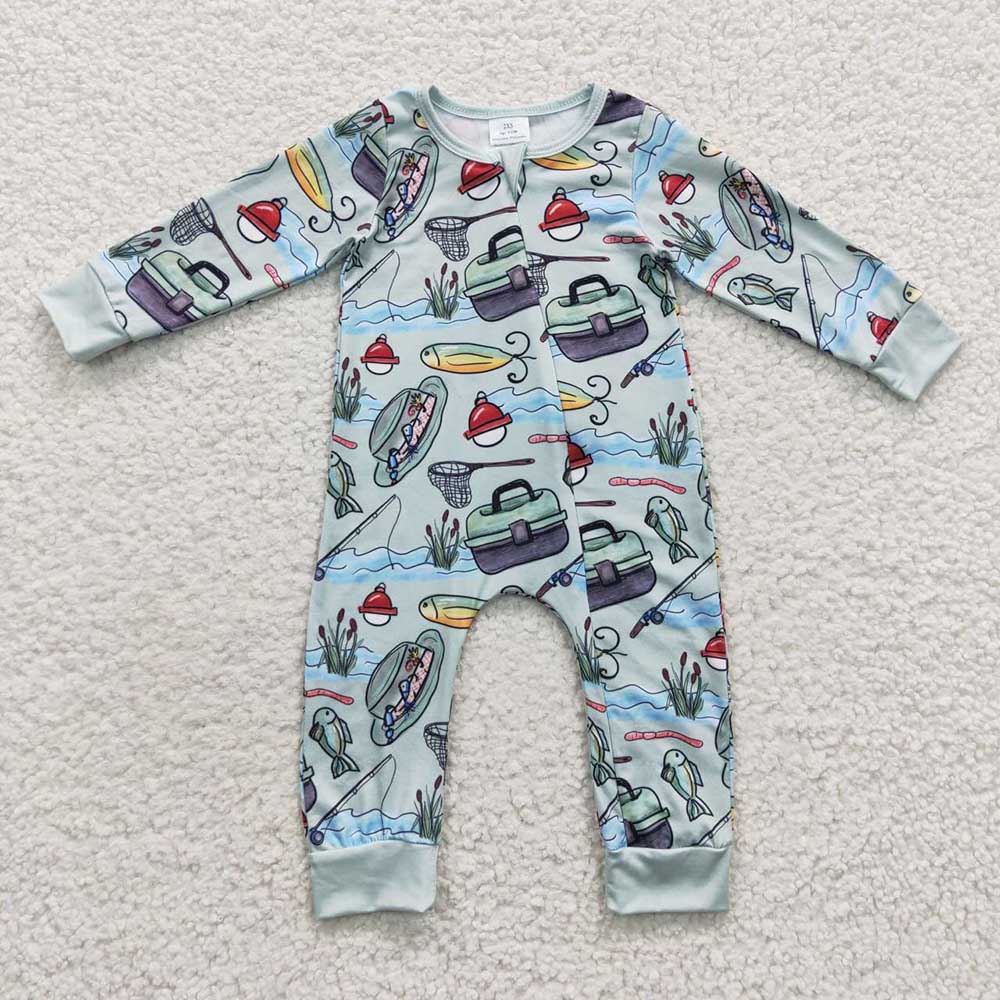 Sibling Baby Girls  Daddy Fishing Outfit and Romper