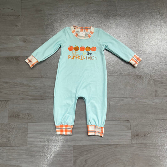 Preorder Baby Boys Pumpkin Patch Long Sleeve Romper