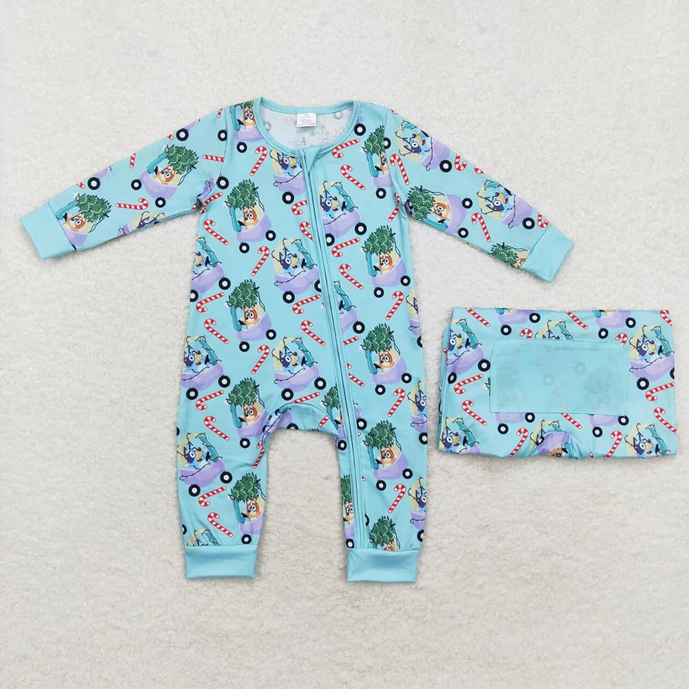 Family Adult Baby Girls Christmas Dogs Candy Pajamas Clothes Set
