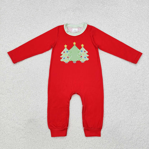Sibling Baby Girls Boys Christmas Tree Striped Pants Outfit and Romper