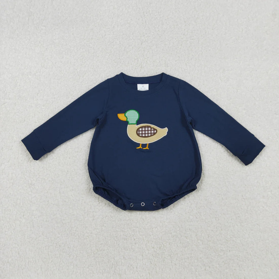 Sibling Baby Boys Girls Embroidery Duck Long Sleeves Tunic Pants Clothes Sets Rompers