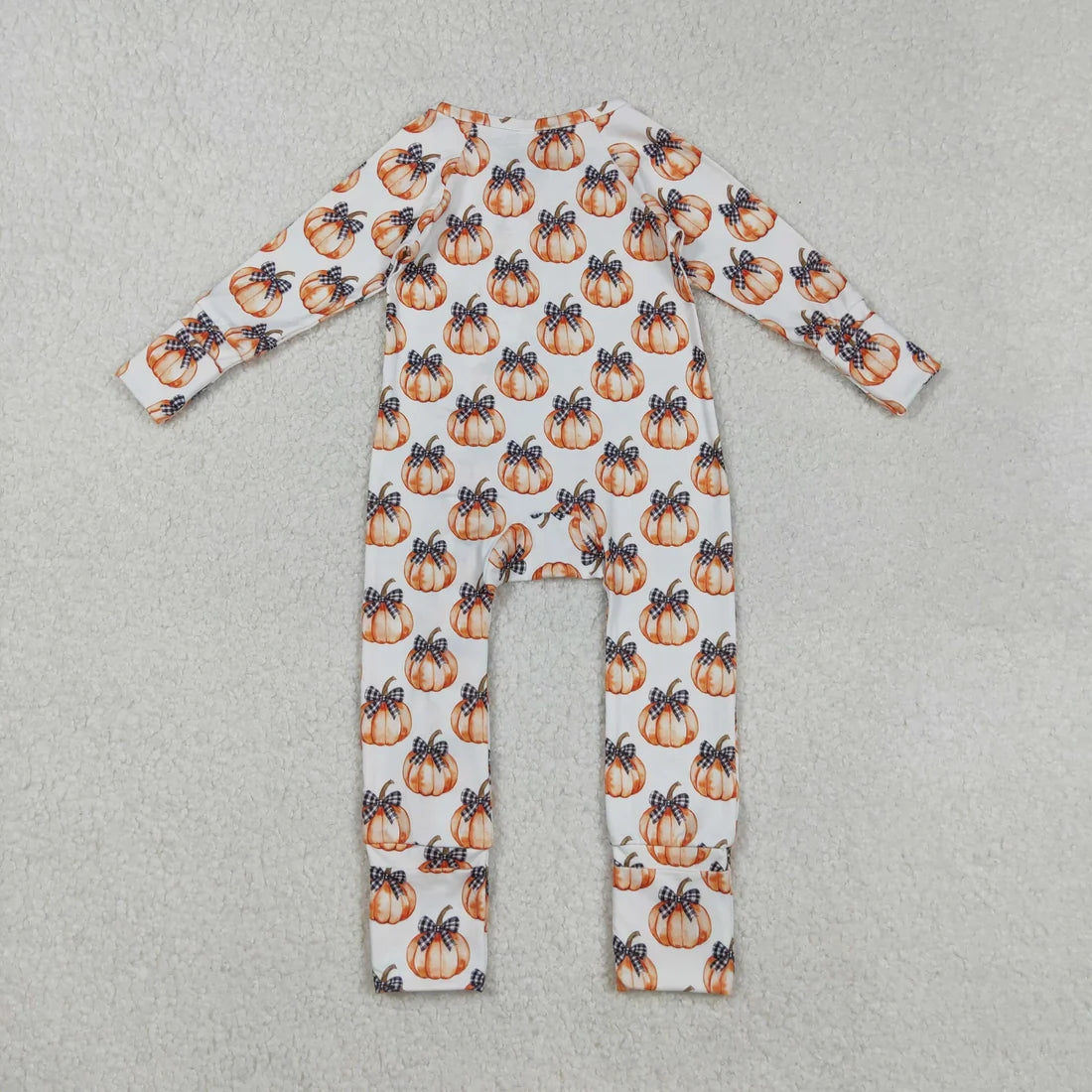 Sibling Baby  Colorful Flowers Pumpkins Fall Two Way Zip Convertible Rompers