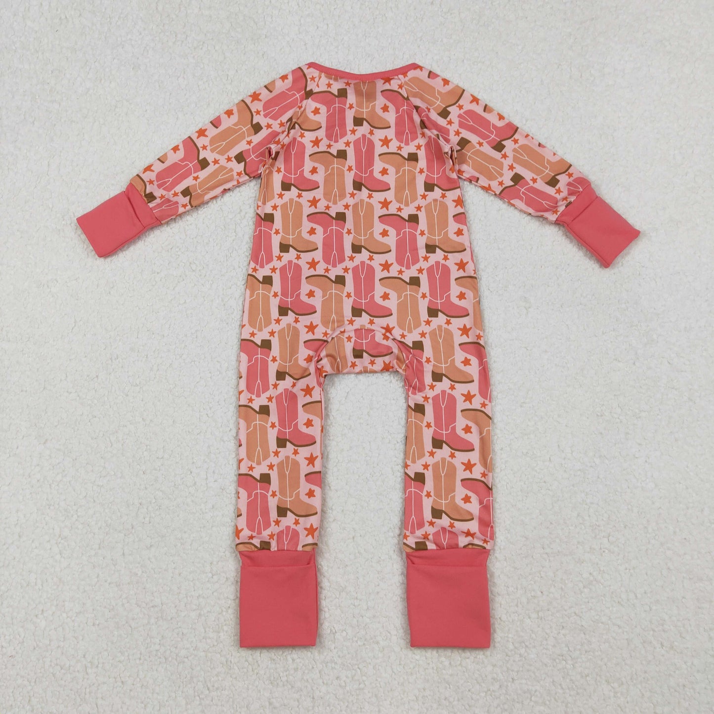 Sibling Baby Kids Hats Boots Horses Cows Western Two Way Zip Convertible Rompers