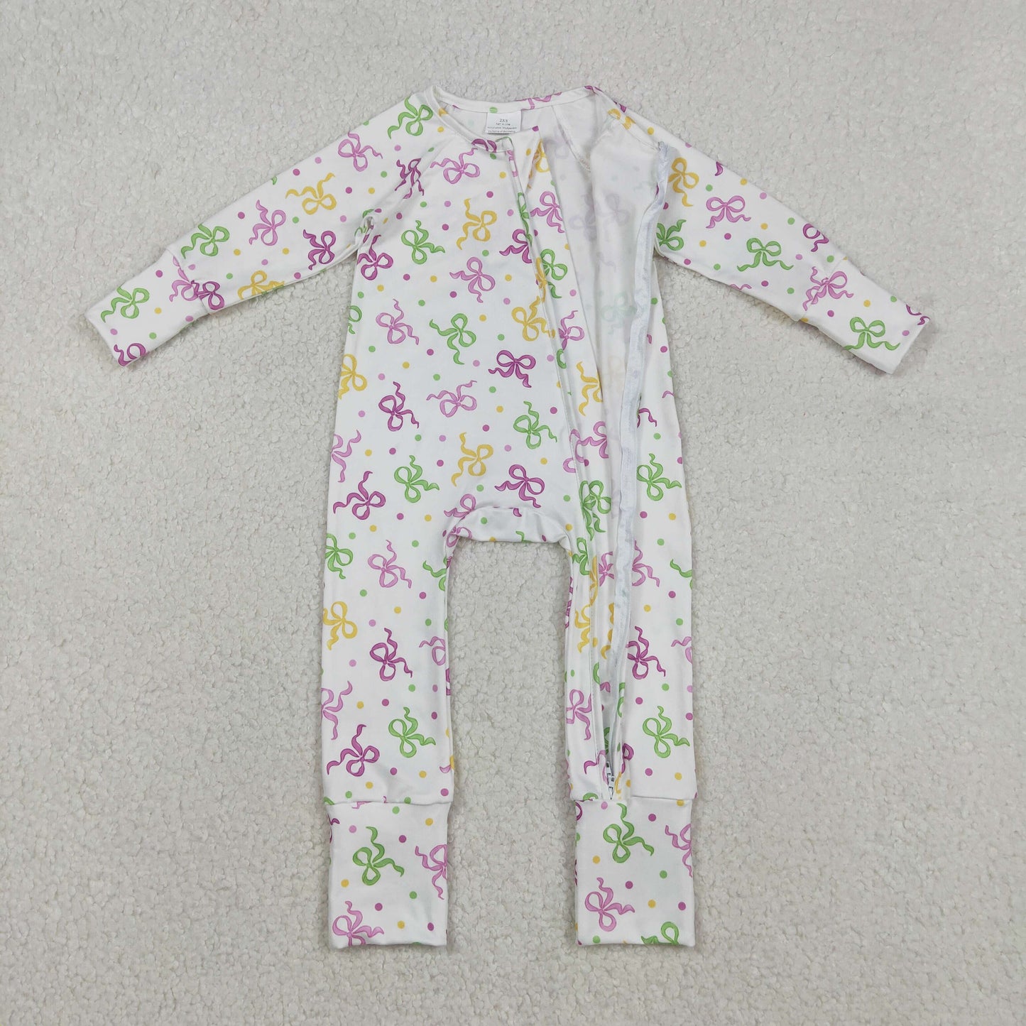 Sibling Baby Kids Mardigras Bows Camo Donuts Two Way Zip Convertible Rompers
