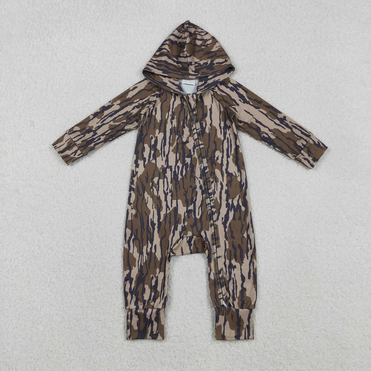 Sibling Baby Boys Hunting Camo Hoodie Zipper Romper