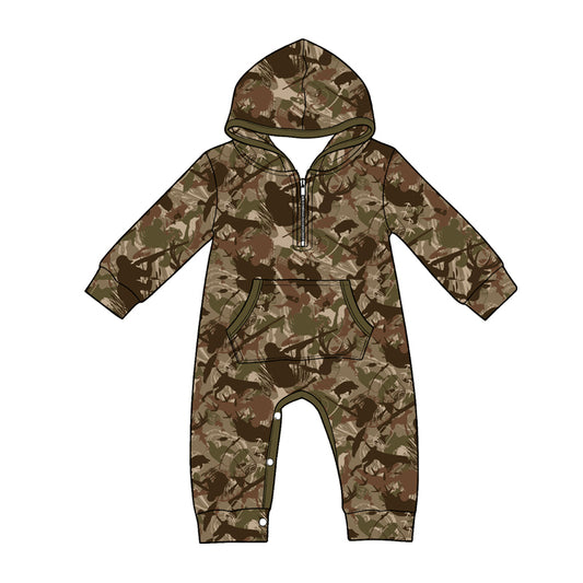 4.22 LR3031 Hunting Camo Baby Boys Hoodie Romper