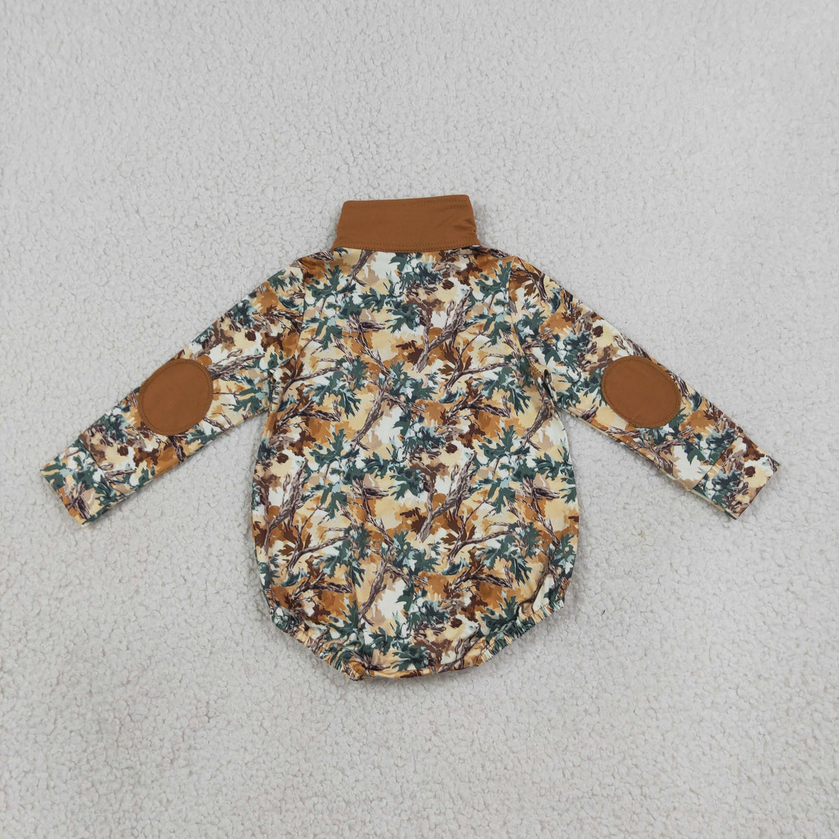 Sibling  Baby Boys Mallard Duck Long Sleeve Zipper Bubble Romper