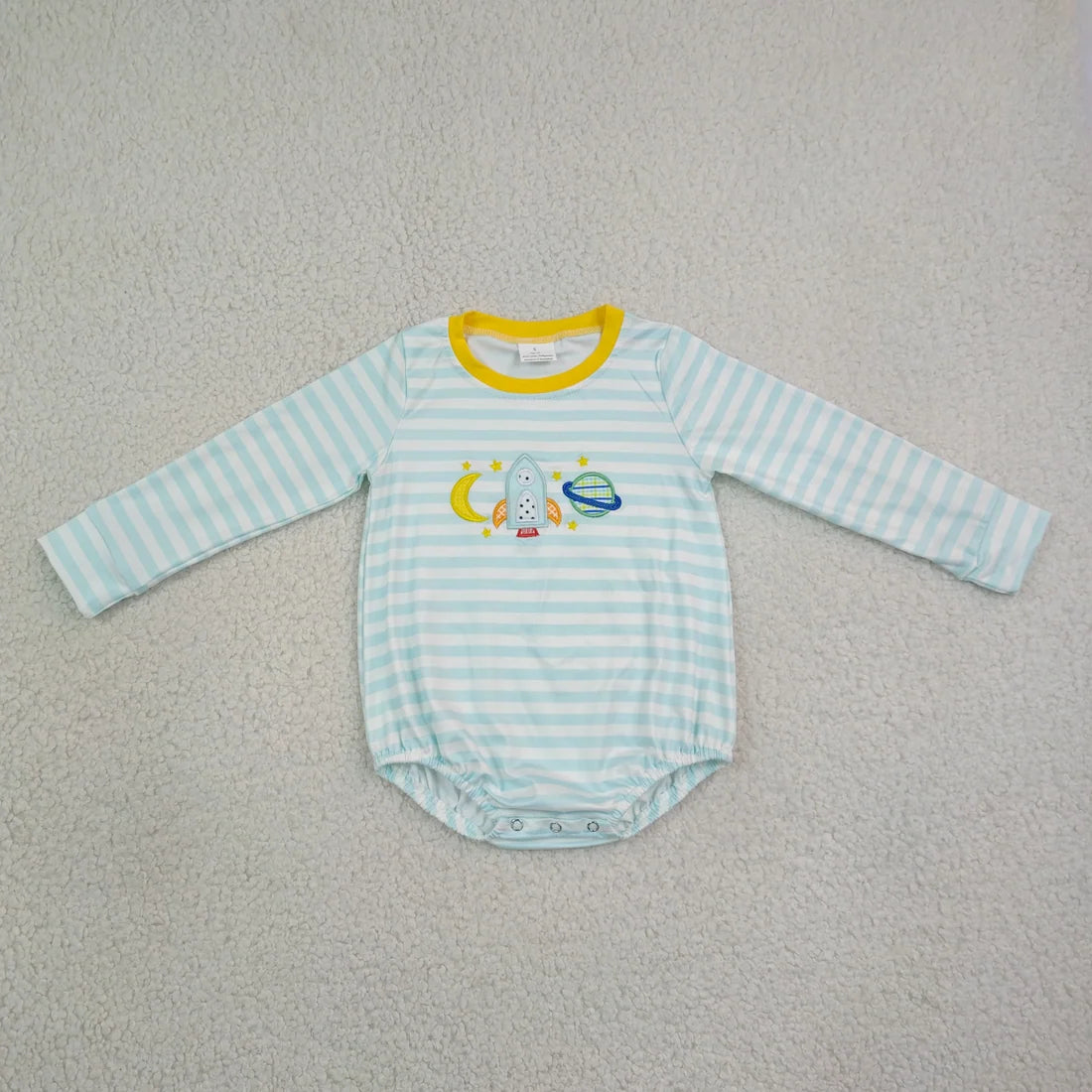 Sibling Baby Girls Boys Enbroidery Punpkin Duck Christmas Long Sleeve Bubble Romper