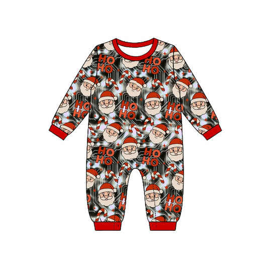 7.25 Preorder Baby Boys Christmas Santa Long Sleeve Romper