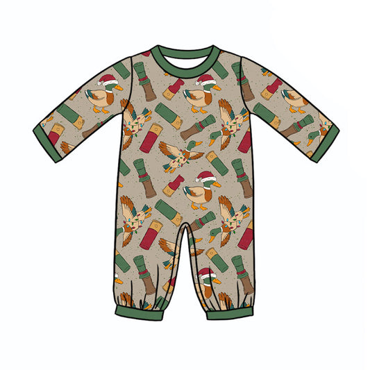 7.31 LR3209 Preorder Duck Call Baby Boys Christmas Romper