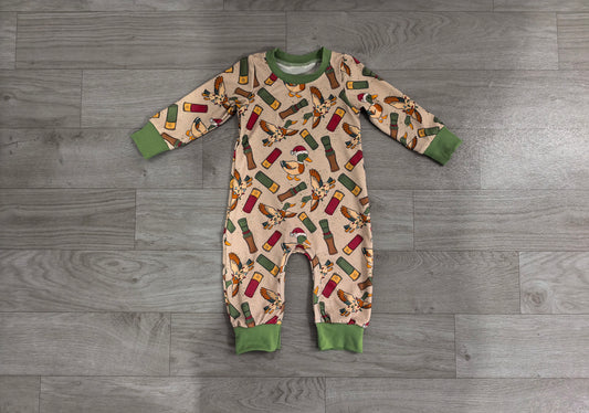 7.31 LR3209 Preorder Duck Call Baby Boys Christmas Romper
