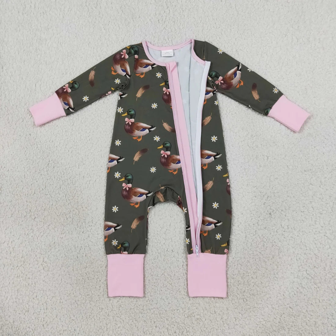 Sibling Baby Kids Ducks Calls Flowers Hunting Pajamas Sets Blanked